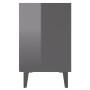 Mesitas de noche patas de metal 2 uds gris brillo 40x30x50 cm de vidaXL, Mesitas de noche - Ref: Foro24-805814, Precio: 47,32...