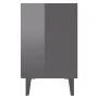 Mesitas de noche patas de metal 2 uds gris brillo 40x30x50 cm de vidaXL, Mesitas de noche - Ref: Foro24-805814, Precio: 46,80...