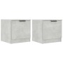 Mesitas de noche 2 unidades color gris hormigón 40x39x40 cm de vidaXL, Mesitas de noche - Ref: Foro24-811205, Precio: 56,35 €...