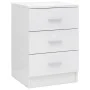 Mesita de noche de aglomerado blanco brillante 38x35x56 cm de vidaXL, Mesitas de noche - Ref: Foro24-800462, Precio: 77,10 €,...