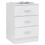 Mesita de noche de aglomerado blanco brillante 38x35x56 cm de vidaXL, Mesitas de noche - Ref: Foro24-800462, Precio: 77,10 €,...