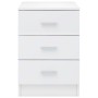 Mesita de noche de aglomerado blanco brillante 38x35x56 cm de vidaXL, Mesitas de noche - Ref: Foro24-800462, Precio: 78,63 €,...