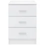 Mesita de noche de aglomerado blanco brillante 38x35x56 cm de vidaXL, Mesitas de noche - Ref: Foro24-800462, Precio: 77,10 €,...