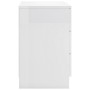 Mesita de noche de aglomerado blanco brillante 38x35x56 cm de vidaXL, Mesitas de noche - Ref: Foro24-800462, Precio: 78,63 €,...