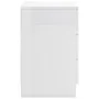 Mesita de noche de aglomerado blanco brillante 38x35x56 cm de vidaXL, Mesitas de noche - Ref: Foro24-800462, Precio: 77,10 €,...