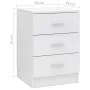 Mesita de noche de aglomerado blanco brillante 38x35x56 cm de vidaXL, Mesitas de noche - Ref: Foro24-800462, Precio: 77,10 €,...