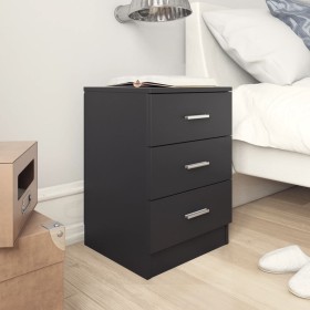 Mesita de noche de aglomerado negro 38x35x56 cm de vidaXL, Mesitas de noche - Ref: Foro24-800452, Precio: 64,32 €, Descuento: %
