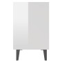 Mesitas de noche patas metal 2 uds blanco brillo 40x30x50 cm de vidaXL, Mesitas de noche - Ref: Foro24-805810, Precio: 47,42 ...