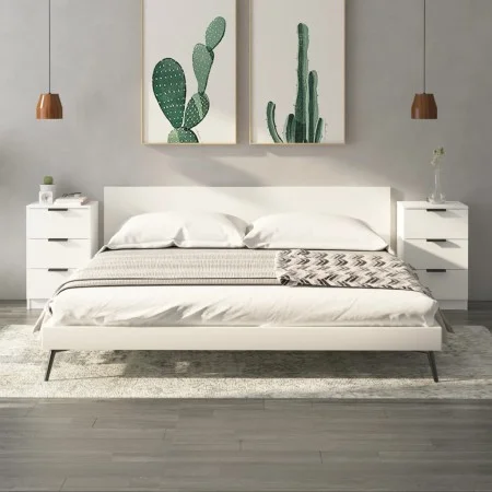 Mesitas de noche 2 unidades color blanco 40x36x65 cm de vidaXL, Mesitas de noche - Ref: Foro24-811269, Precio: 94,73 €, Descu...