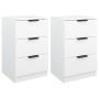 Mesitas de noche 2 unidades color blanco 40x36x65 cm de vidaXL, Mesitas de noche - Ref: Foro24-811269, Precio: 95,65 €, Descu...