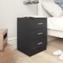 Mesitas de noche 2 unidades aglomerado negro 38x35x56 cm de vidaXL, Mesitas de noche - Ref: Foro24-800453, Precio: 91,74 €, D...