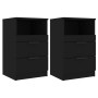Mesitas de noche 2 uds madera contrachapada color negro de vidaXL, Mesitas de noche - Ref: Foro24-811235, Precio: 99,01 €, De...