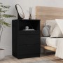 Mesitas de noche 2 uds madera contrachapada color negro de vidaXL, Mesitas de noche - Ref: Foro24-811235, Precio: 99,01 €, De...