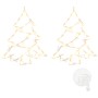 Luces de Navidad Silueta de Árbol 2 piezas 50LEDs blanco cálido en Decoración Festiva y Estacional | Comprar online en Foru.es