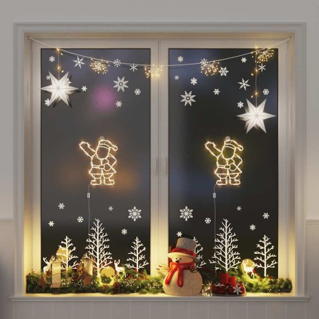 Luces de Navidad Santa Silueta 2 piezas 35 LEDs blanco cálido en Decoración Festiva y Estacional | Comprar online en Foru.es