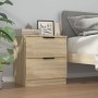 Mesita de noche 2 uds madera contrachapada color roble Sonoma de vidaXL, Mesitas de noche - Ref: Foro24-811221, Precio: 95,14...