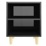 Mesita de noche con patas madera negro brillo 40x30x50 cm de vidaXL, Mesitas de noche - Ref: Foro24-805793, Precio: 36,08 €, ...