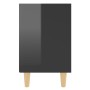 Mesita de noche con patas madera negro brillo 40x30x50 cm de vidaXL, Mesitas de noche - Ref: Foro24-805793, Precio: 36,58 €, ...