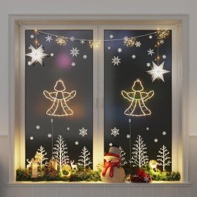 Luces de Navidad Silueta de ángel 2 piezas 50LEDs blanco cálido en Decoración Festiva y Estacional | Comprar online en Foru.es