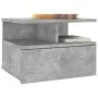 Mesita de noche flotante madera gris hormigón 40x31x27 cm de vidaXL, Mesitas de noche - Ref: Foro24-800413, Precio: 50,72 €, ...
