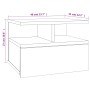 Mesita de noche flotante madera gris hormigón 40x31x27 cm de vidaXL, Mesitas de noche - Ref: Foro24-800413, Precio: 48,92 €, ...