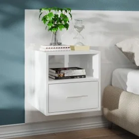Glossy white wall bedside table by vidaXL, Nightstands - Ref: Foro24-811019, Price: 51,10 €, Discount: %