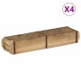 Bandeja 4 pcs Marrón 57 x 15 x 9 cm Madera sólida recuperada en Organización y almacenamiento | Comprar online en Foru.es
