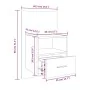 Glossy white wall bedside table by vidaXL, Nightstands - Ref: Foro24-811019, Price: 51,10 €, Discount: %