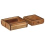 Bandeja 2 pcs Marrón 29 x 31 x 10 cm Madera sólida recuperada en Organización y almacenamiento | Comprar online en Foru.es