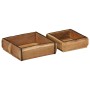 Bandeja 2 pcs Marrón 29 x 31 x 10 cm Madera sólida recuperada en Organización y almacenamiento | Comprar online en Foru.es