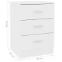 Mesita de noche madera contrachapada blanco 38x35x56 cm de vidaXL, Mesitas de noche - Ref: Foro24-800450, Precio: 60,25 €, De...