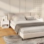 Mesitas de noche 2 uds madera contrachapada blanco 45x34x44 cm de vidaXL, Mesitas de noche - Ref: Foro24-809513, Precio: 76,3...