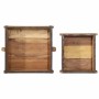 Bandeja 2 pcs Marrón 29 x 31 x 10 cm Madera sólida recuperada en Organización y almacenamiento | Comprar online en Foru.es