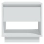 Mesitas de noche 2 uds madera contrachapada blanco 45x34x44 cm de vidaXL, Mesitas de noche - Ref: Foro24-809513, Precio: 76,3...