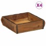 Bandeja 4 pcs Marrón 29 x 31 x 10 cm Madera sólida recuperada en Organización y almacenamiento | Comprar online en Foru.es
