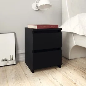 Nachttische 2 Einheiten schwarze Spanplatte 30x30x40 cm von vidaXL, Nachttische - Ref: Foro24-800516, Preis: 57,64 €, Rabatt: %