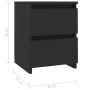 Mesitas de noche 2 unidades aglomerado negro 30x30x40 cm de vidaXL, Mesitas de noche - Ref: Foro24-800516, Precio: 57,64 €, D...