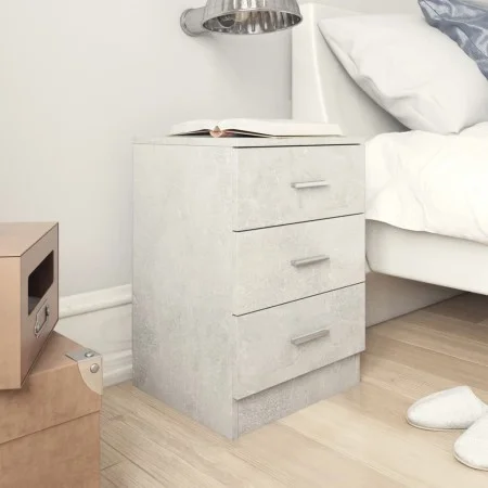 Concrete gray chipboard bedside table 38x35x56 cm by vidaXL, Nightstands - Ref: Foro24-800458, Price: 52,31 €, Discount: %