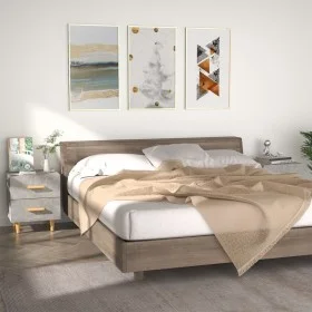 Mesita de noche 2 unidades gris hormigón 40x35x47,5 cm de vidaXL, Mesitas de noche - Ref: Foro24-811979, Precio: 89,04 €, Des...