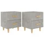 Mesita de noche 2 unidades gris hormigón 40x35x47,5 cm de vidaXL, Mesitas de noche - Ref: Foro24-811979, Precio: 89,04 €, Des...