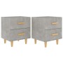 Mesita de noche 2 unidades gris hormigón 40x35x47,5 cm de vidaXL, Mesitas de noche - Ref: Foro24-811979, Precio: 90,33 €, Des...