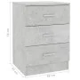 Concrete gray chipboard bedside table 38x35x56 cm by vidaXL, Nightstands - Ref: Foro24-800458, Price: 52,31 €, Discount: %