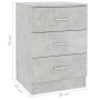 Mesita de noche de aglomerado gris hormigón 38x35x56 cm de vidaXL, Mesitas de noche - Ref: Foro24-800458, Precio: 53,14 €, De...