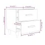 Mesita de noche 2 unidades gris hormigón 40x35x47,5 cm de vidaXL, Mesitas de noche - Ref: Foro24-811979, Precio: 89,04 €, Des...