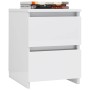 Mesitas de noche 2 uds aglomerado blanco brillante 30x30x40 cm de vidaXL, Mesitas de noche - Ref: Foro24-800526, Precio: 80,4...