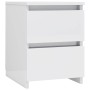 Mesitas de noche 2 uds aglomerado blanco brillante 30x30x40 cm de vidaXL, Mesitas de noche - Ref: Foro24-800526, Precio: 80,4...