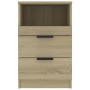 Mesita de noche 2 uds madera contrachapada color roble Sonoma de vidaXL, Mesitas de noche - Ref: Foro24-811239, Precio: 94,26...