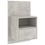 Mesita de noche de pared color gris hormigón de vidaXL, Mesitas de noche - Ref: Foro24-811015, Precio: 46,92 €, Descuento: %