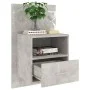 Mesita de noche de pared color gris hormigón de vidaXL, Mesitas de noche - Ref: Foro24-811015, Precio: 46,92 €, Descuento: %