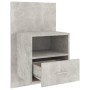 Mesita de noche de pared color gris hormigón de vidaXL, Mesitas de noche - Ref: Foro24-811015, Precio: 47,48 €, Descuento: %